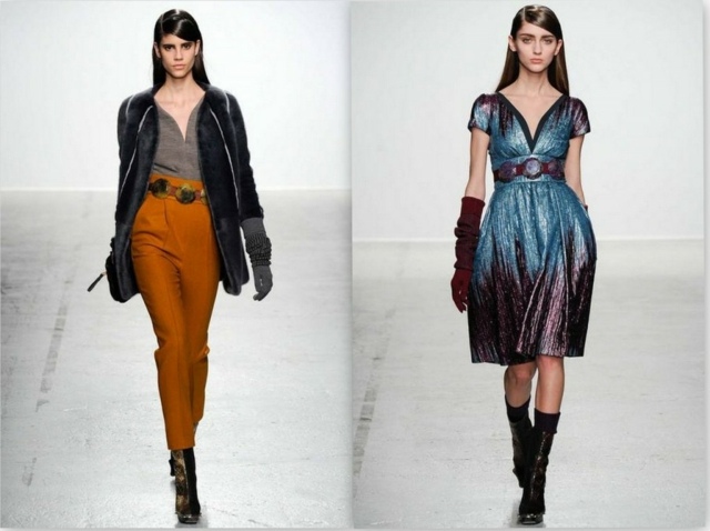 Rukavice sivofialové John Galliano