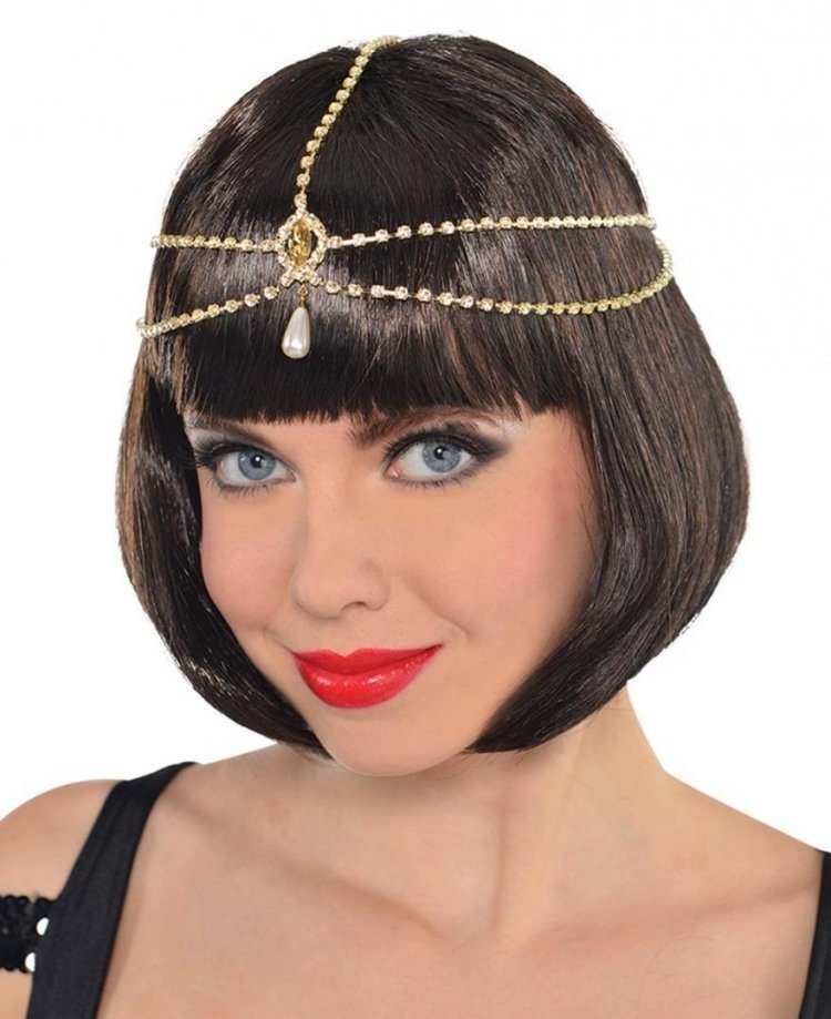 20. roky-účesy-urob si sám tému-párty-bob-krátke vlasy-šperky-rovné