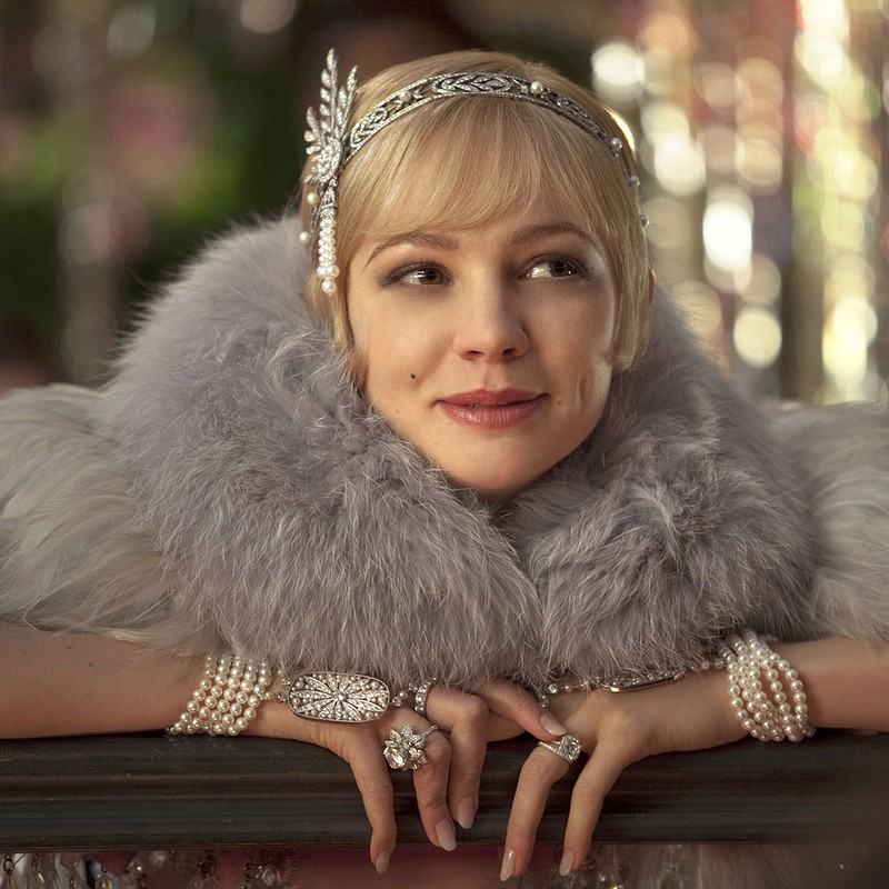 Móda 20. rokov z filmu Veľký Gatsby Módna čelenka z umelého kožušinového goliera Gatsby