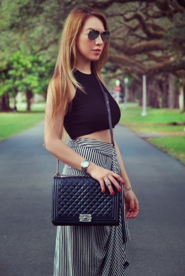 dámsky módny crop top letný dizajn