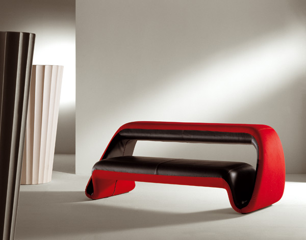 dizajnový gauč AIR LOUNGE SYSTEM Fabio Novembre červenohnedý