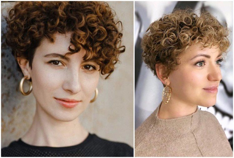 krátky strih s kučeravým pixie