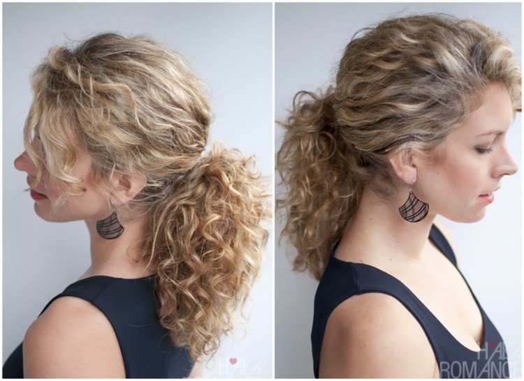 kučery a účes poníka - hlboko zviazaný chvost