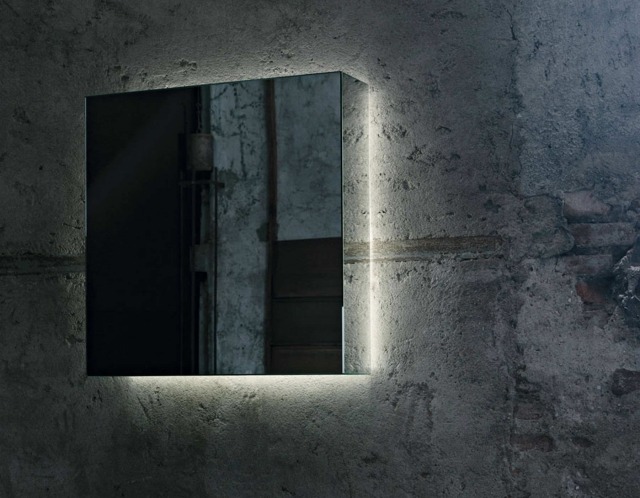 dizajnové nástenné zrkadlové osvetlenie štvorcového tvaru IMASSI Claudio Silvestrin GLAS ITALIA dizajnové zrkadlové osvetlenie steny štvorcového tvaru IMASSI Claudio Silvestrin