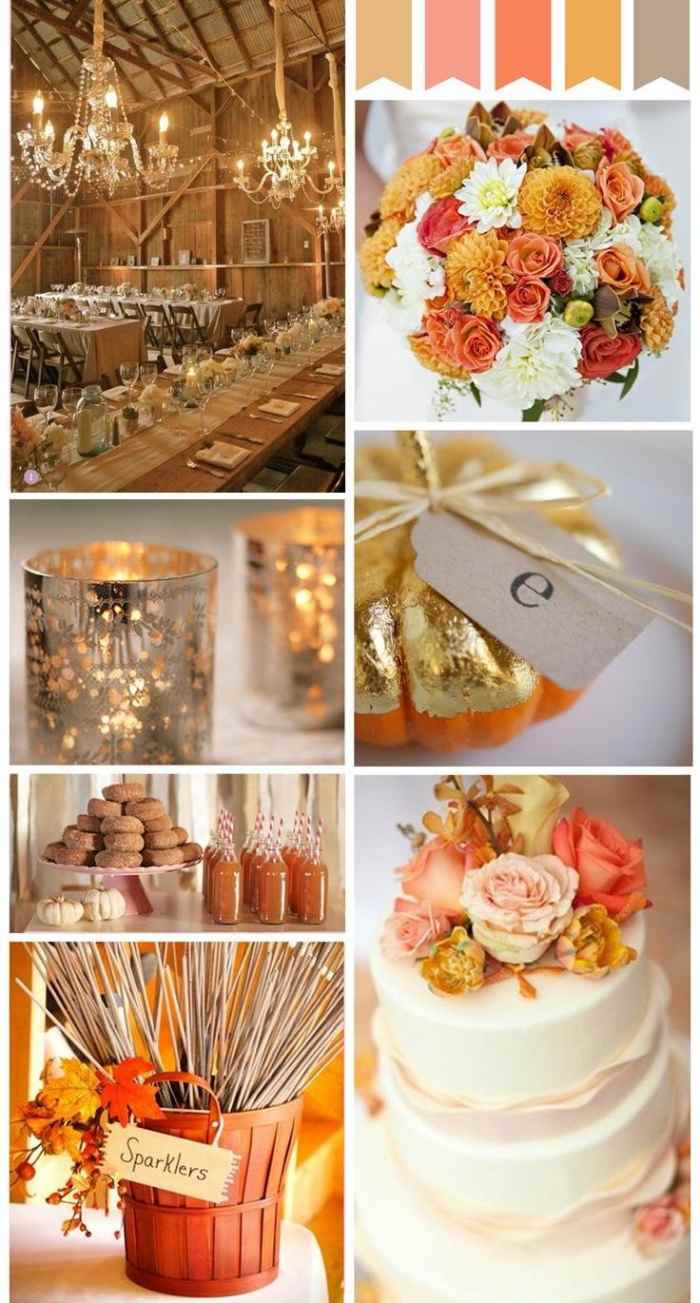 Jesenné nápady na svadobnú jantárovú výzdobu
