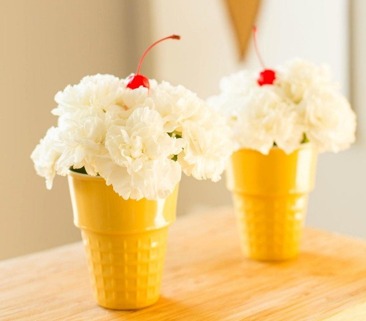 Remeselné nápady pre letné batoľatá-párty-biela-klinček-čerešňa