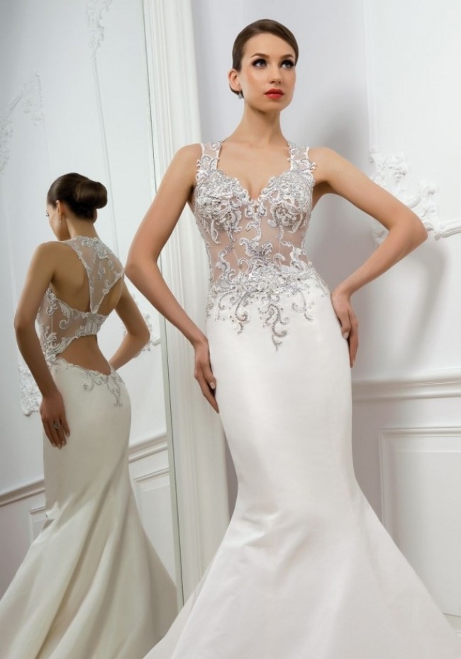 figúrka-lichotivé-svadobné-šaty-bustier-zbierka-bien-pútavé-dekolt-morská panna-dno