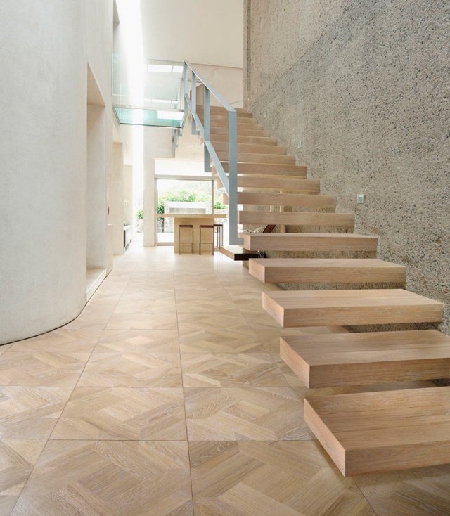 Nápady na parkety z masívneho dubového bardolina, ľahké moderné zariadenie