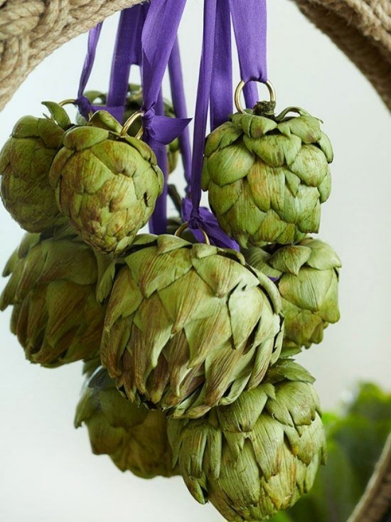 Artičoky zavesiť nápady na jesenné dekorácie, aby sa sami