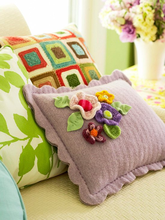 farebné vzory farebné nápady na dekoračné vankúše na sedenie