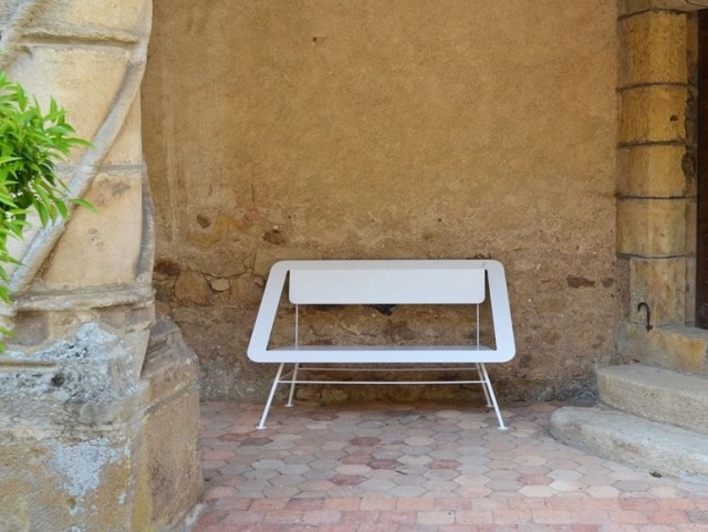 záhradné lavice prevedenie nerez biela INÁ A INÁ súčasná záhradná lavička nehrdzavejúca oceľ biela INÁ A INÁ