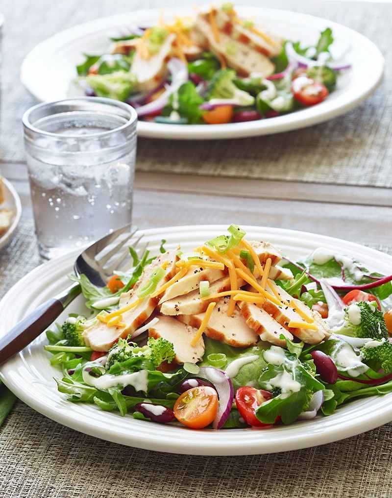 šalát recepty kuracie listy šalát cherry paradajka cibuľa