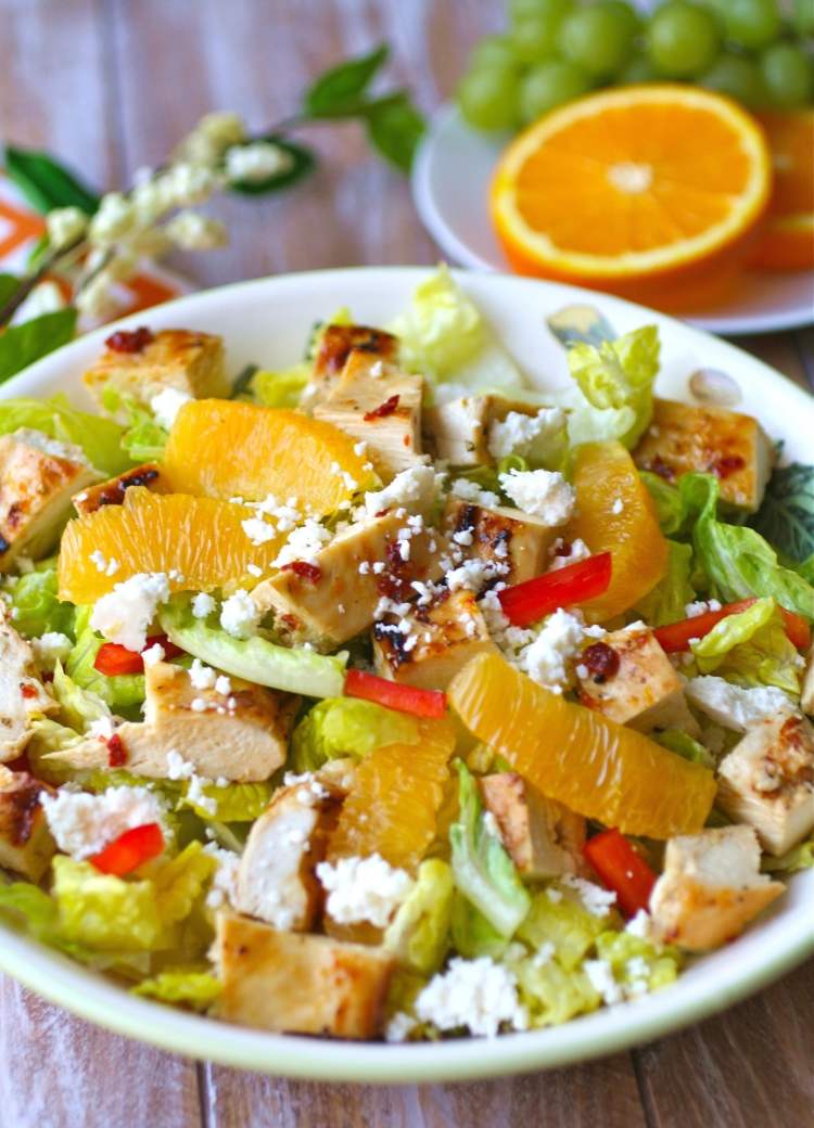 neobvyklý-šalát-kura-pomaranč-recept