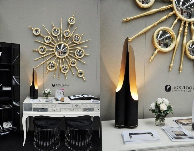 zrkadlový dizajn zlatý rám boca do lobo apollo