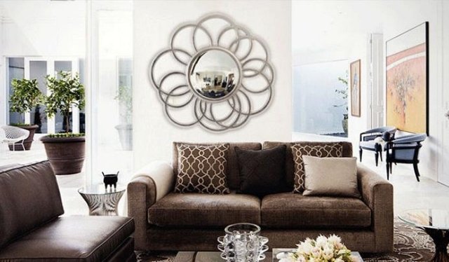 SOHO LIBERTY nástenné zrkadlo strieborný rám boca do lobo