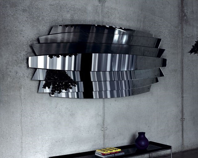 moderné nástenné zrkadlo TUTTI xl Annemie Vanzieleghem odrážať