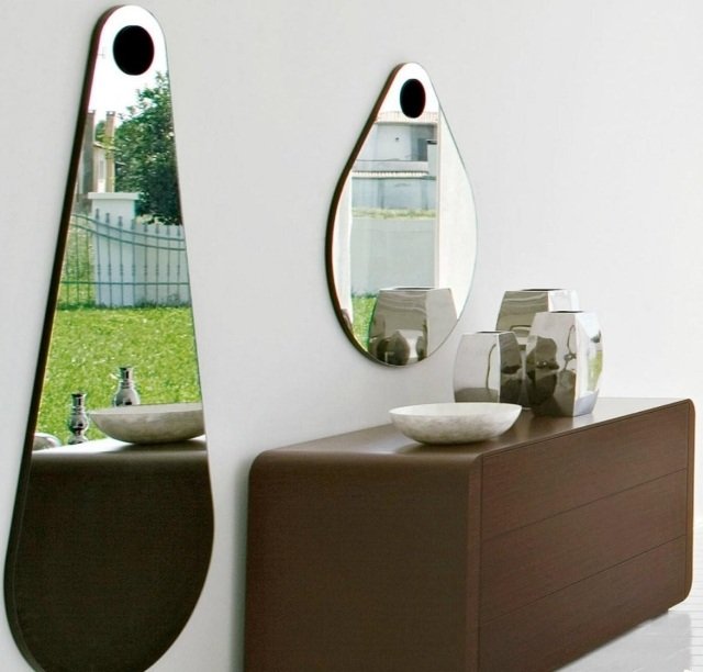 Nástenné zrkadlo DROP veľké malé Paolo Lucidi Luca Pevere calligaris