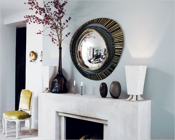 dizajnové nástenné zrkadlo okrúhle hohe van der straeten