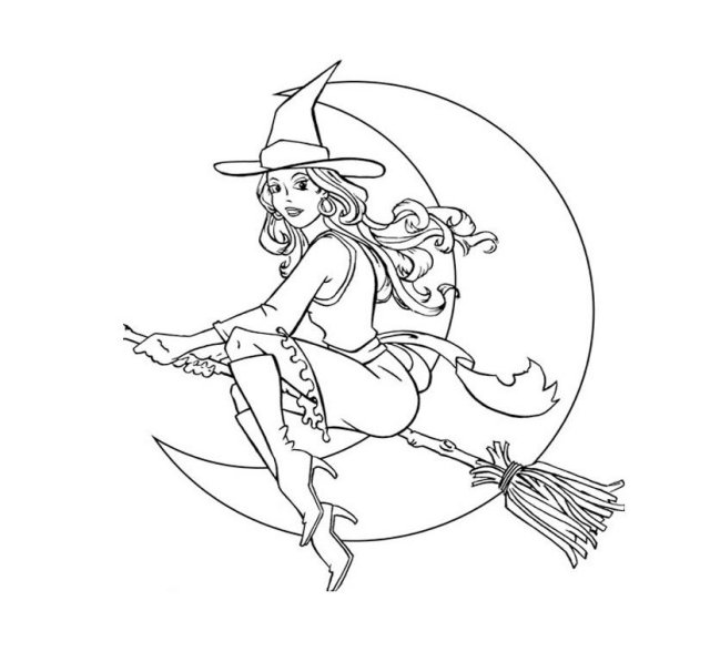 halloween obrázky deti dievča dobrá čarodejnica lietajúca metla halloween-obrázky-deti-dievčatá-dobrá-čarodejnica-lietajúca metla