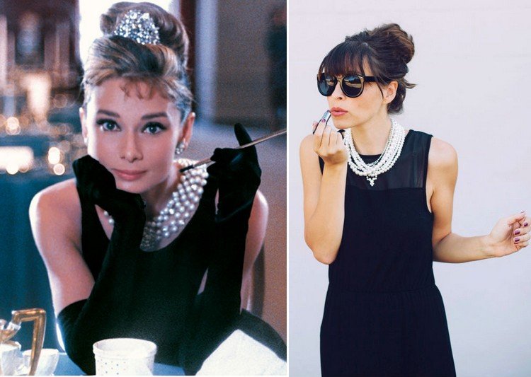 Nápady na kostýmy na hollywoodsku párty párty Holly-Golightly-raňajky-tiffany