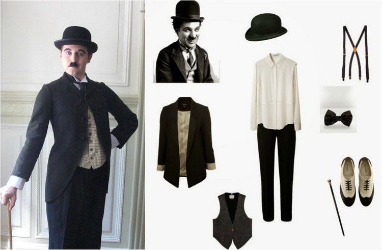 hollywood-theme-party-kostým-nápady-muži-film-charlie-chaplin