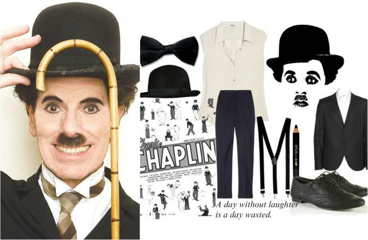 hollywood-theme-party-kostým-muži-retro-charlie-chaplin