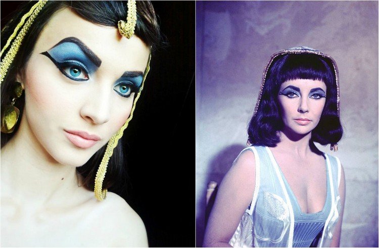 hollywood-mottoparty-kostým-nápady-makeup-kleopatra-liz-taylor