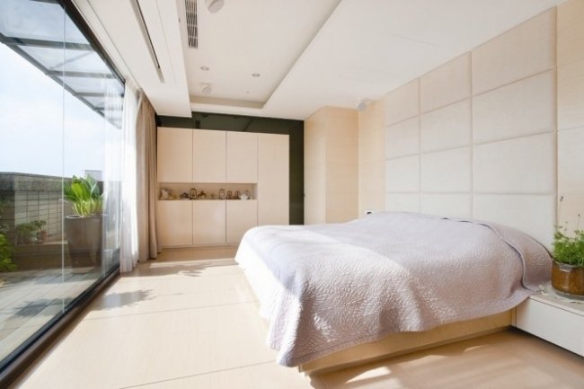 spálne biele krémové nápady čalúnené nástenné sklenené posuvné dvere spálne biele krémové čalúnené nástenné sklenené posuvné dvere