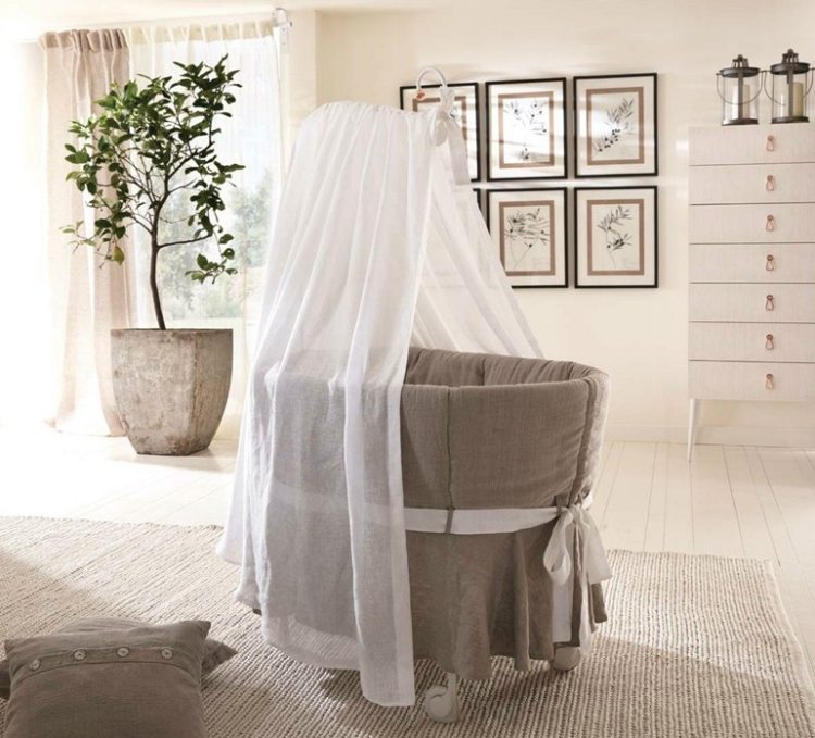 Kovaná detská kolíska s kolieskami kované železo-detská kolíska-rolka-posteľ s baldachýnom-CARLOTTA-ESSENCE-Cantori