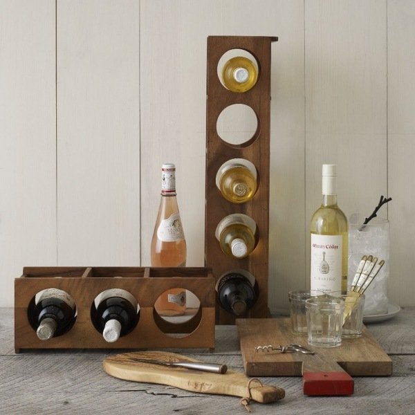 Nápad na vínny stojan urobte si sami drevený stojan ležiaci