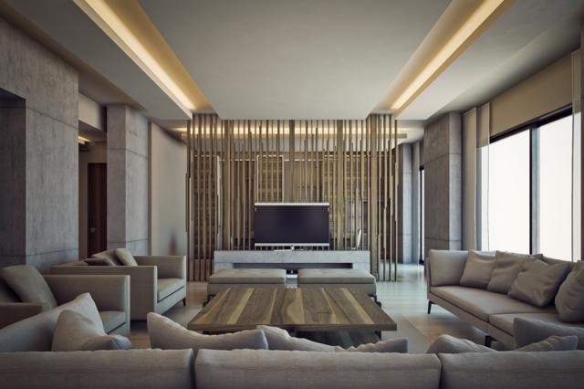 Nápady na dizajn obývačky pre zavesené stropy s integrovaným svetlom 3d-nápady-do obývačky