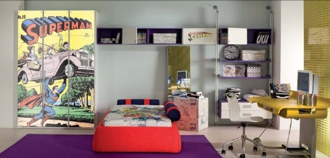tematická detská izba chlapci superman KRYPTON