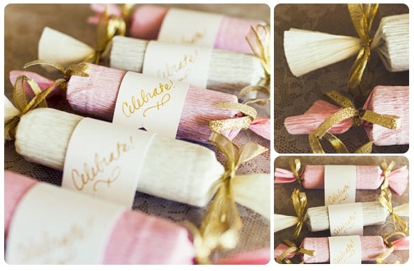 Papierové rolky na svadobnú výzdobu