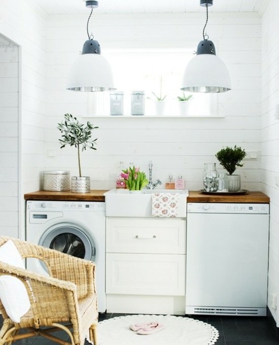 nápad na dizajn bielej práčovne nápad na dizajn bielej práčovne