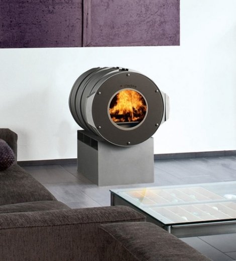 Dizajn komína okrúhleho tvaru Dot Bullerjan