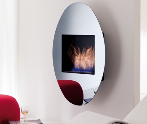 Nástenný krb bioetanol Design Ovo Ozzio