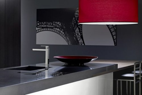 Kremenný kuchynský pult-moderný kuchynský ostrov