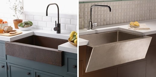 Medený pultový pultový pult, moderný dizajn kuchyne