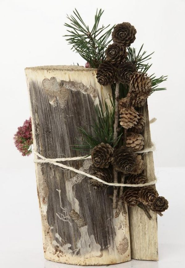 jesenné usporiadanie rustikálny kmeň stromu jedľové vetvy šišky jesenné usporiadanie kmeň stromu jedľové vetvy šišky