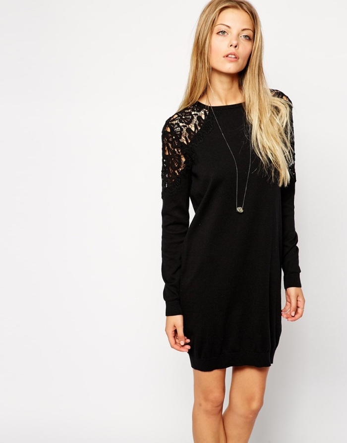 asos-sveter-šaty-čipka-vsadka-čierna-zima