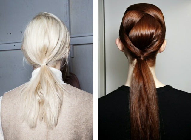 Príležitostné účesy s chvostom do copu ležérne účesy nóbl Edun Fendi