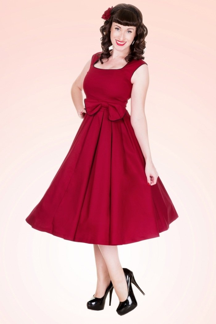 Lindy-Bop-1950-Grace-rockabilly-šaty-červené