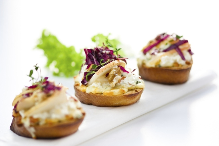 Bruschetta s hruškou a medom