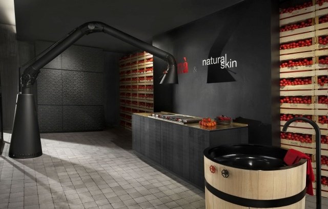 Odsávač pár MAMMUT čierny voľne stojace minacciolo