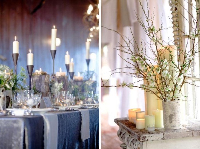 vianočné-svadobné-dekoračné-nápady-metalické-svietniky-kytice-vyrobené-z-konárov