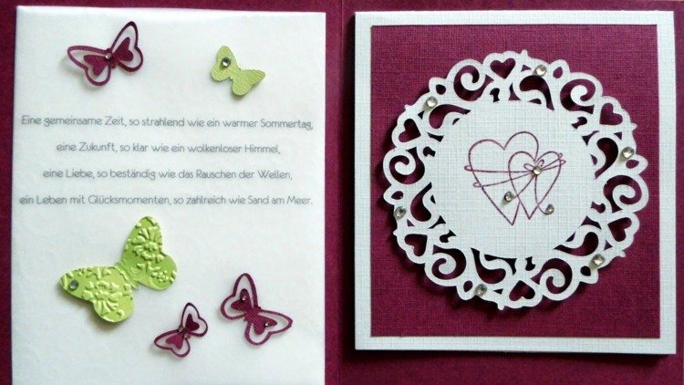 blahoželáme k svadobnej karte šťastné motýle ružová zelená