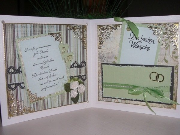 Svadobná karta dvojdielne priania-nápad