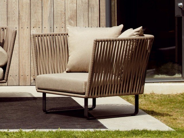 záhradné kreslo dizajnérsky kúsok hnedý BITTA Kettal záhradné kreslo dizajnér hnedé BITTA Kettal