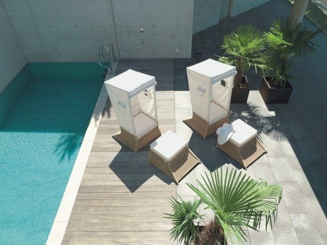 kreslo slnečná strieška ratan PLÁŽOVÁ KABÍNA PIERANTONIO BONACINA záhradné kreslo slnečná strieška ratan PLÁŽOVÁ KABÍNA PIERANTONIO BONACINA