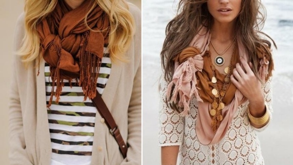 Stylingové nápady na uviazanie šatky a omotanie okolo krku Styling-nápady-kravata-šatka-zauzlené-okolo-krku-zabalené